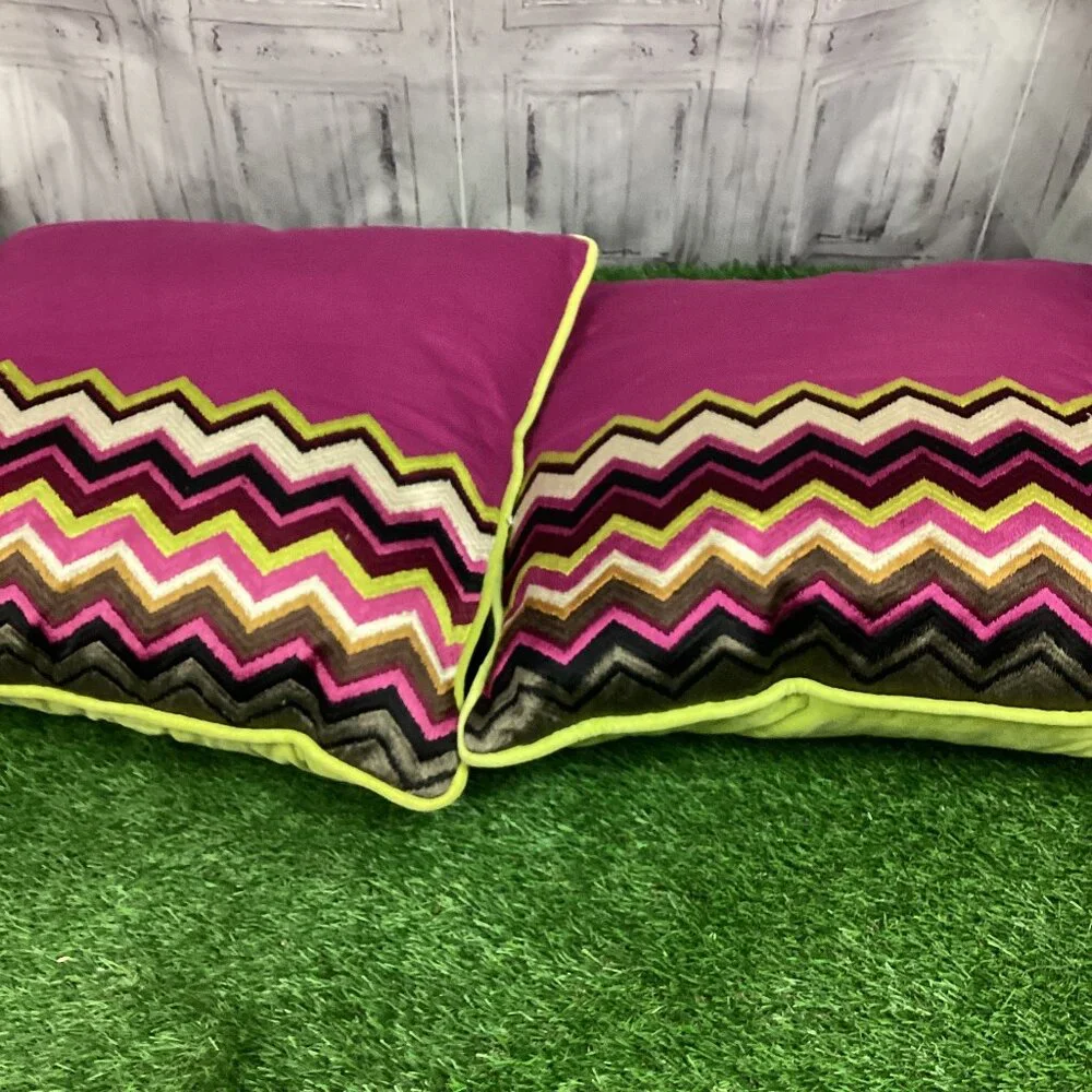 MISSONI x Target 'Purple Passion' Chevron Toss Accent Pillow Zig Zag